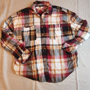 BP Multicolor Plaid Casual Shirt Sz M